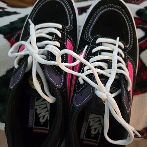 Vans Black and Pink Sneakers